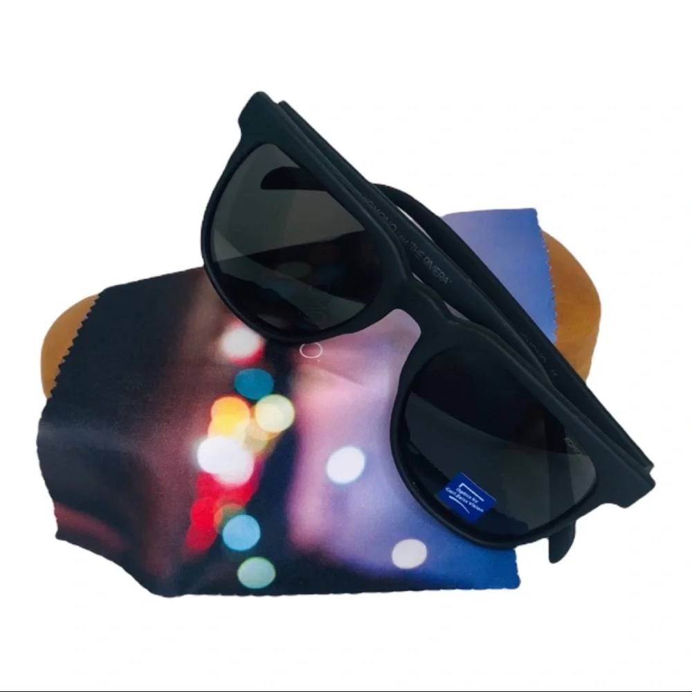 Riviera Black Rubber KOMONO Sunglasses NEW matte